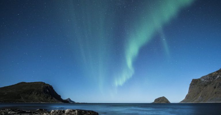 Costa Rica - Green Aurora Lights Above Body of Water