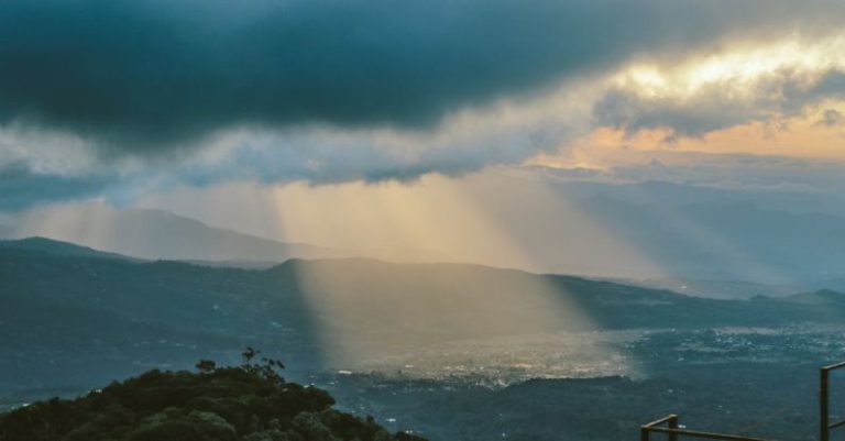 Costa Rica - Sunlight Beaming Through Clouds